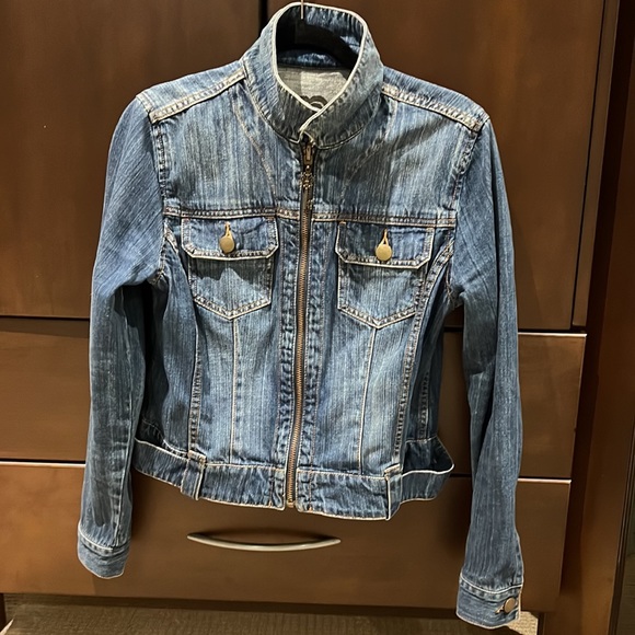 Cabi crop reversible Jean jacket - Picture 3 of 7